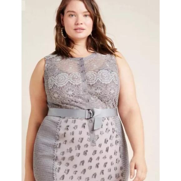 Anthropologie Byron Lars Beguile Plus 18 Cocktail Dress Wedding Special Even NWT - Picture 2 of 13